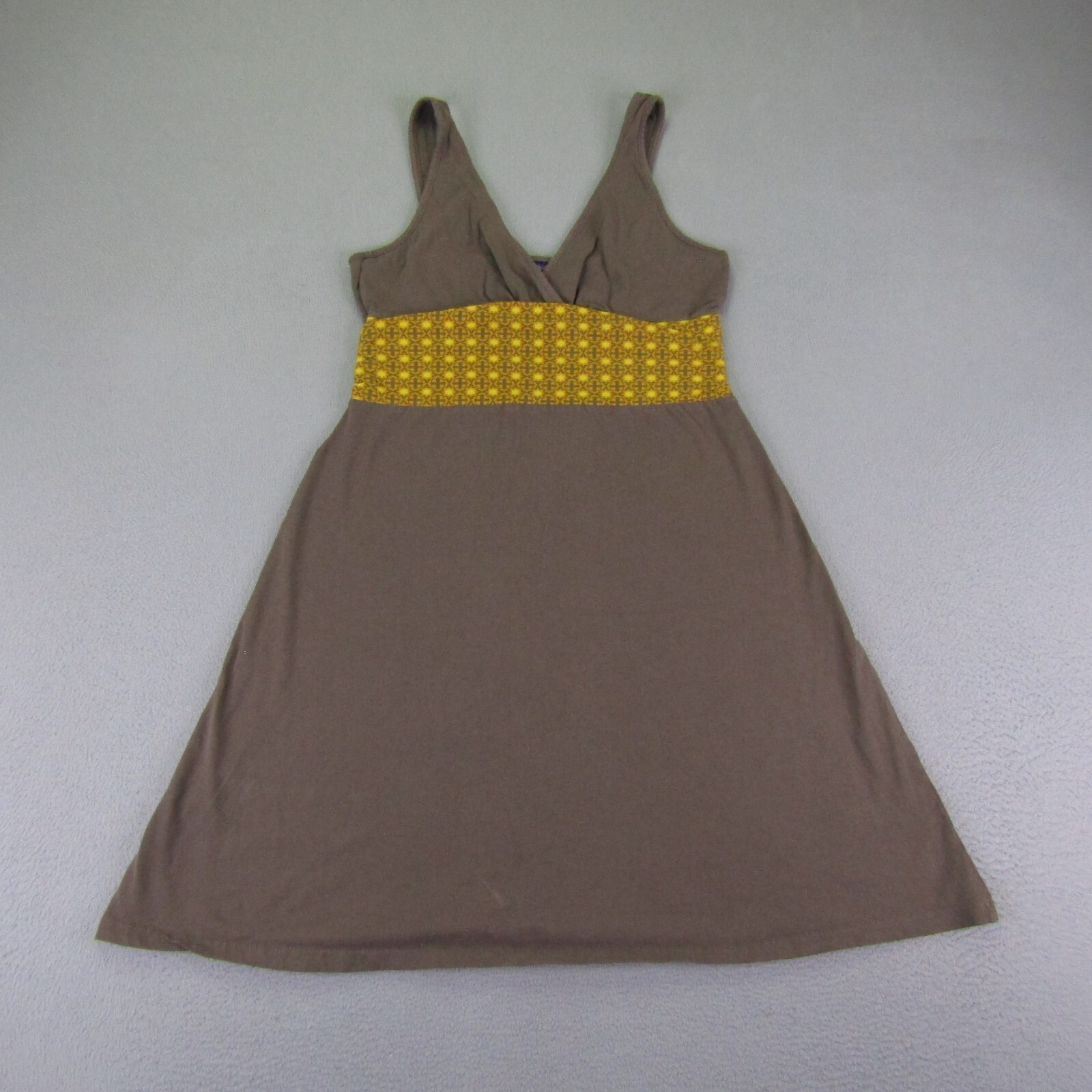 Patagonia Dress Womens Medium Brown Gold Margot Sleeveless Tank Top Organic Sun