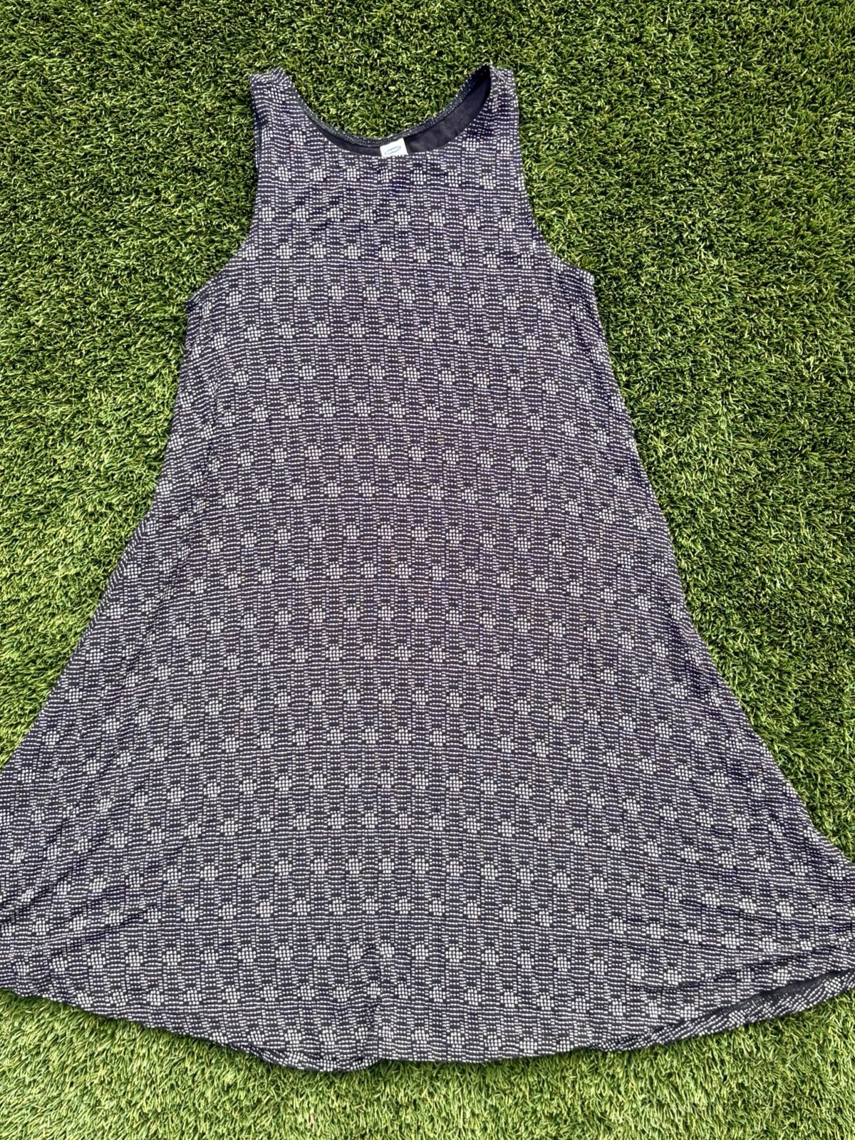 Old Navy Jersey Knit Sleeveless Swing Dress Geometric Print Size XS
