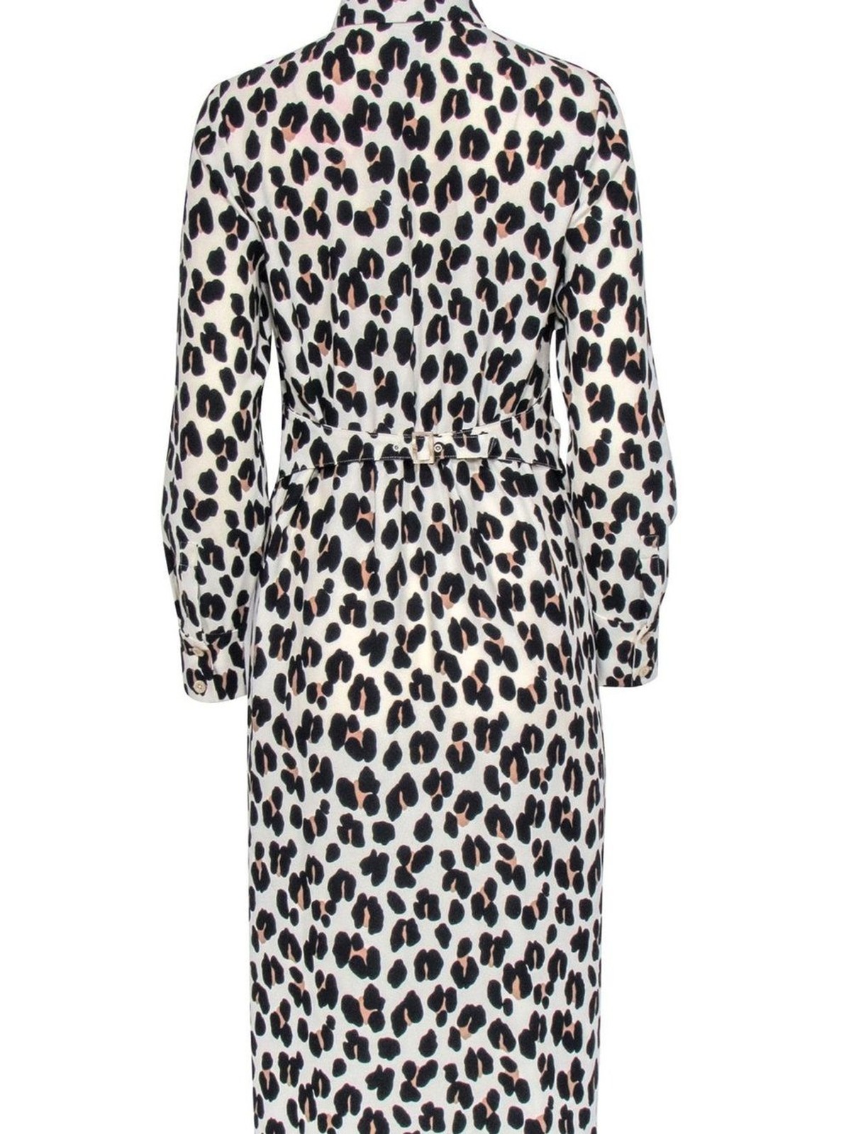 Kate Spade Leopard Print Button-Down Midi Shirt Dress