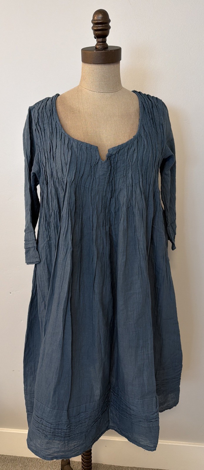 NWT Sundance JP and Mattie Blue Crinkle “Francesca Cotton Dress” size XS/P $148