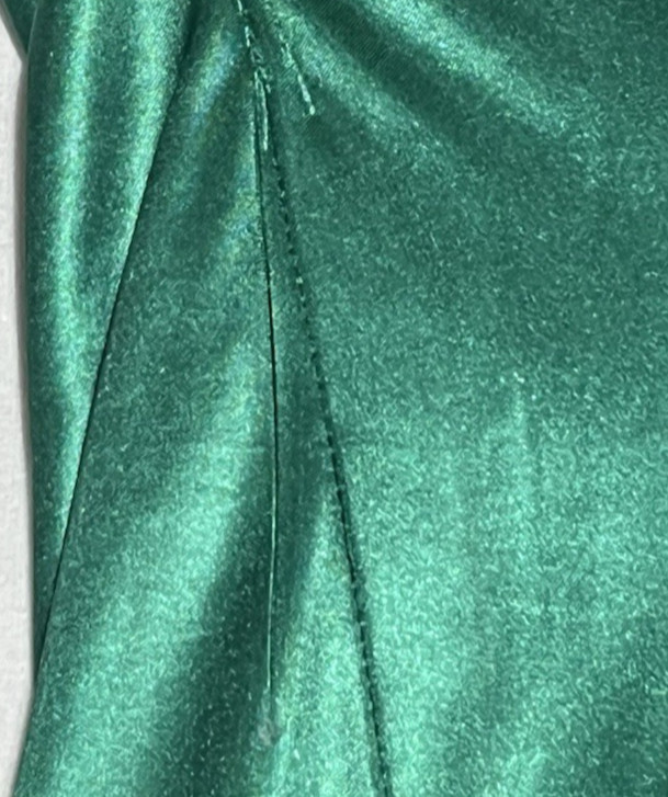 City Triangles Halter Gown S Emerald Green Sparkle Satin Fairy Mermaid Prom Y2K