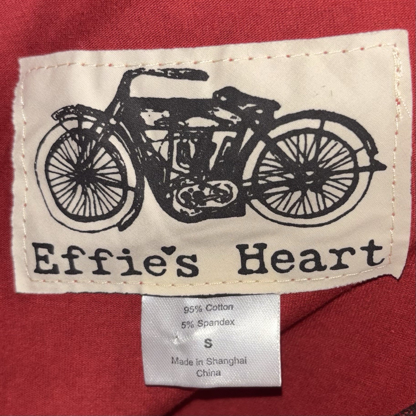 Effie’s Heart Red Ladybug Print Crisscross Back Skater Dress Size Small