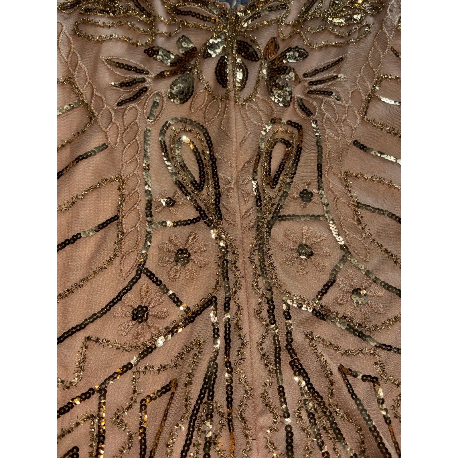 BABEYOND 1920’s Style Sequin/Embroidered Flapper Dress Sz M