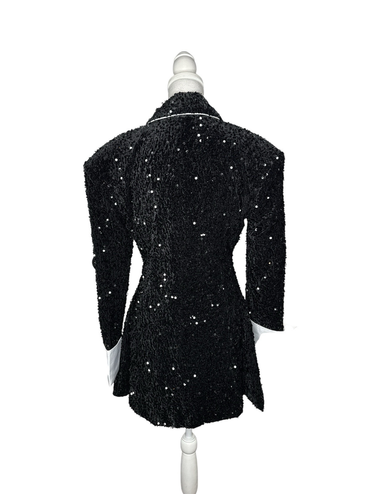 OFUURE RAVEN SEQUIN BLAZER DRESS IN ONYX