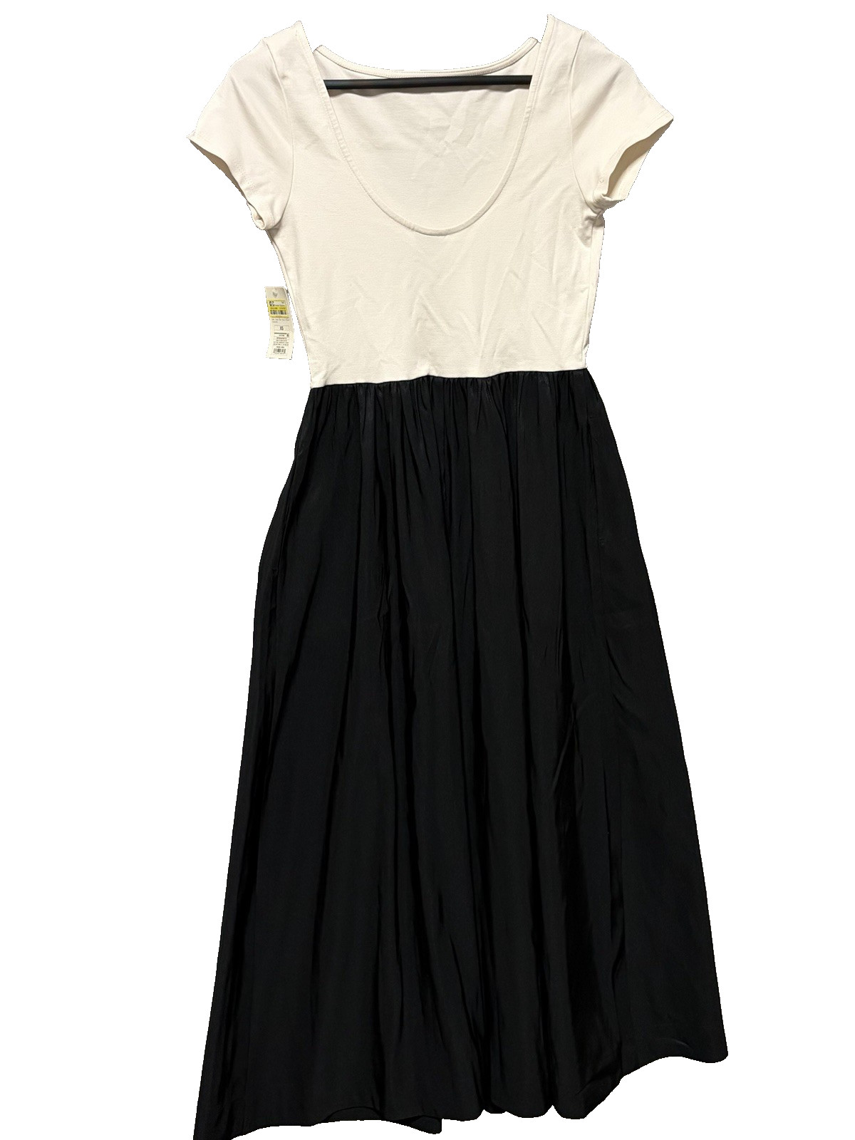 A New Day Colorblock Midi A-Line Scoop Neck Pullover Dress Short Sleeve XS