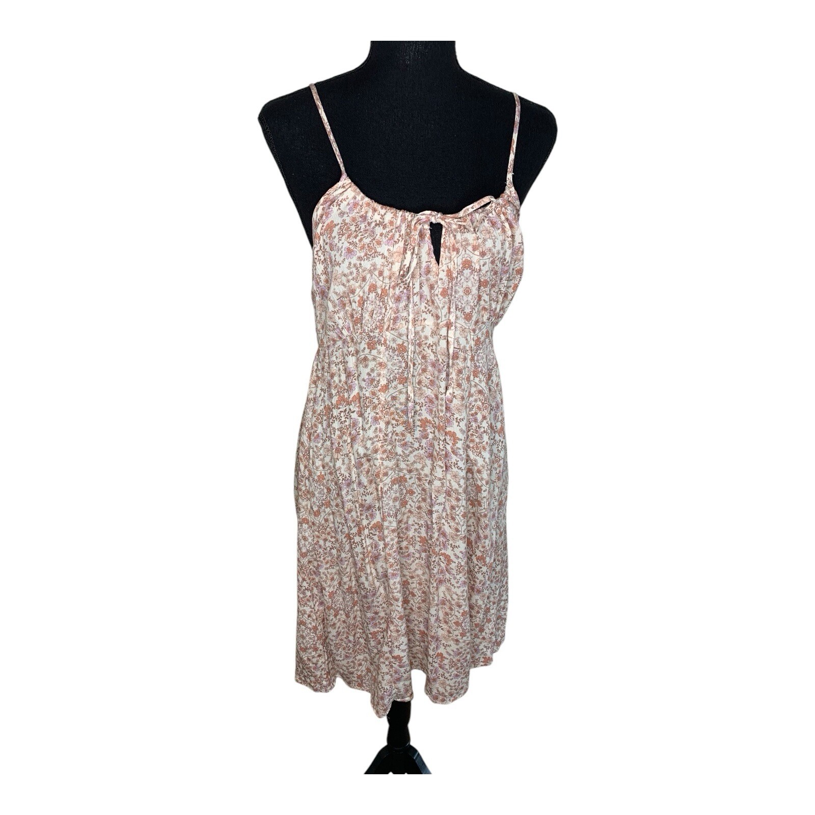 Hippie Rose NWT XL Junior Pink Flower Sleeveless Sun Dress #1705D