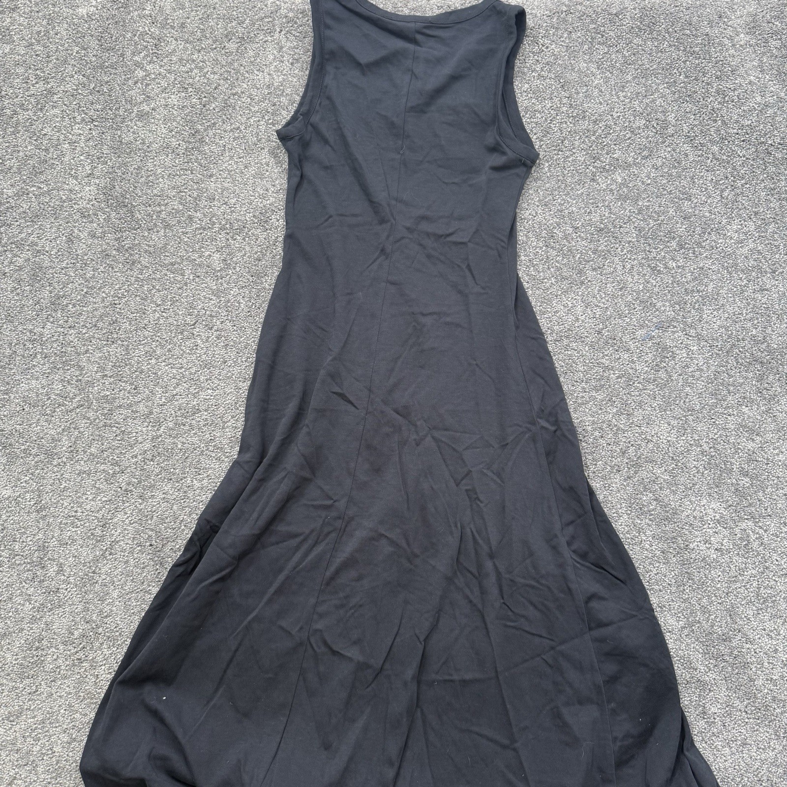 Womens Petite J. Crew High low maxi Tank dress Black T Shirt Modest Black A0479