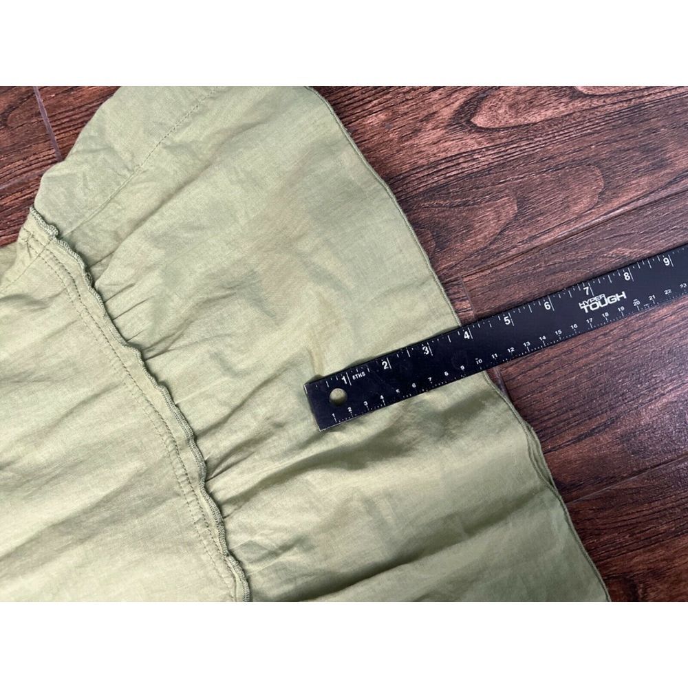 MOSSIMO GREEN SMOCKED TIE SHOULDER STRAPS FLOWY AIRY BOHO RUFFLE SUNDRESS MEDIUM