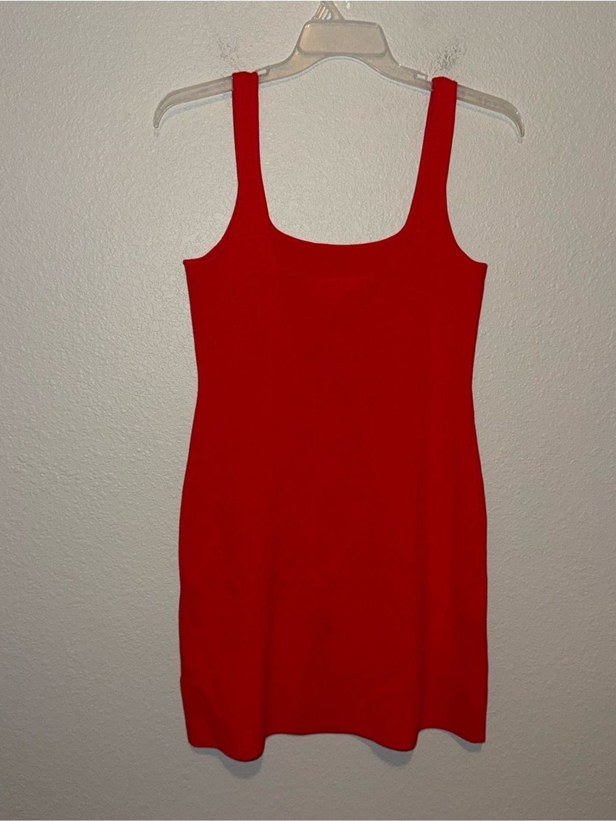 NWT J. Crew Red Squareneck Knit Mini Sweater Dress A-Line Size Medium