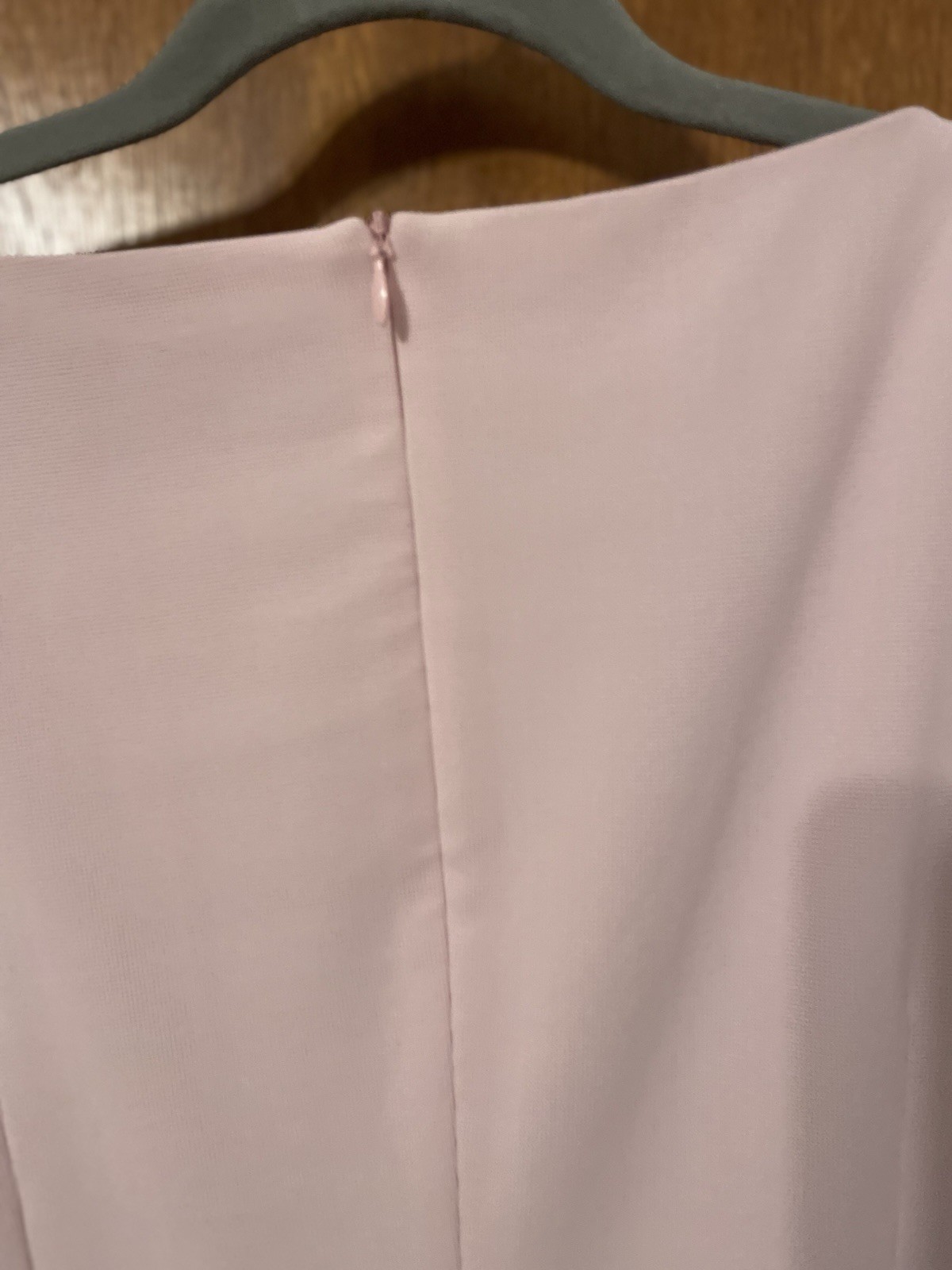 Hugo Pale Pink Size 12 Wrap And Button Short Sleeve Dress Lined Nice