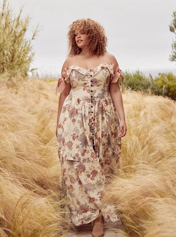Torrid Festi Drop Waist Maxi Dress Yara Jaco Seedpearl 0X NWOT