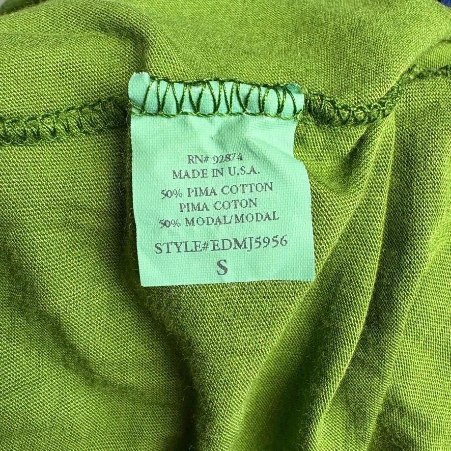 Ella Moss Y2K Resortwear Beachy Minimalist Olive Green Layered Midi Dress Sz S