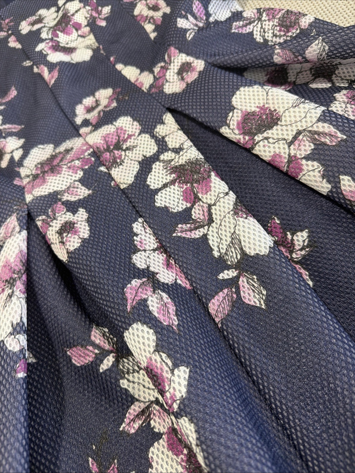 Floral Print Georgette Midi Dress in Floral by Torrid Size 14 Pink Navy Blue Zip