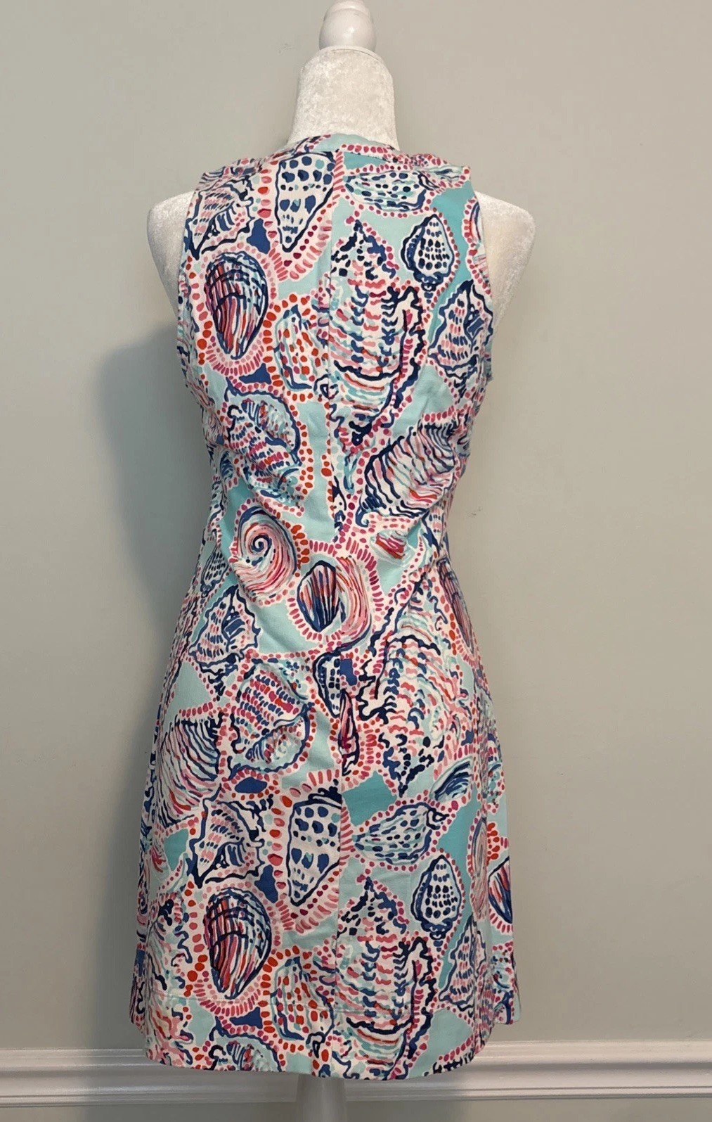 Lilly Pulitzer Estrada Shell Me About It Dress Medium Cotton Preppy Beach Coast