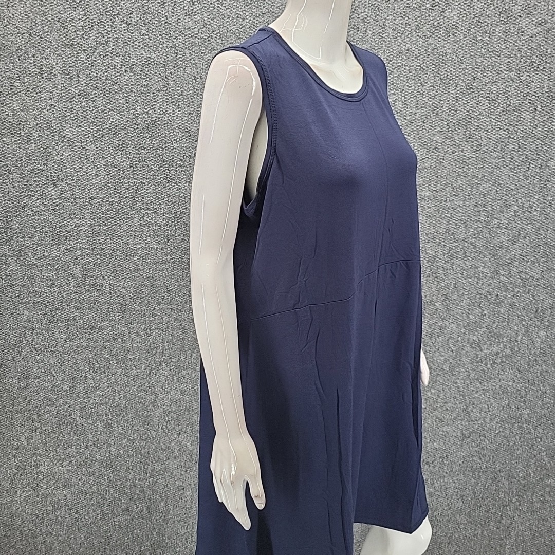 Isaac Mizrahi Live Womens Everyday Sleeveless Tank Dress Petite X-Large Sz Navy