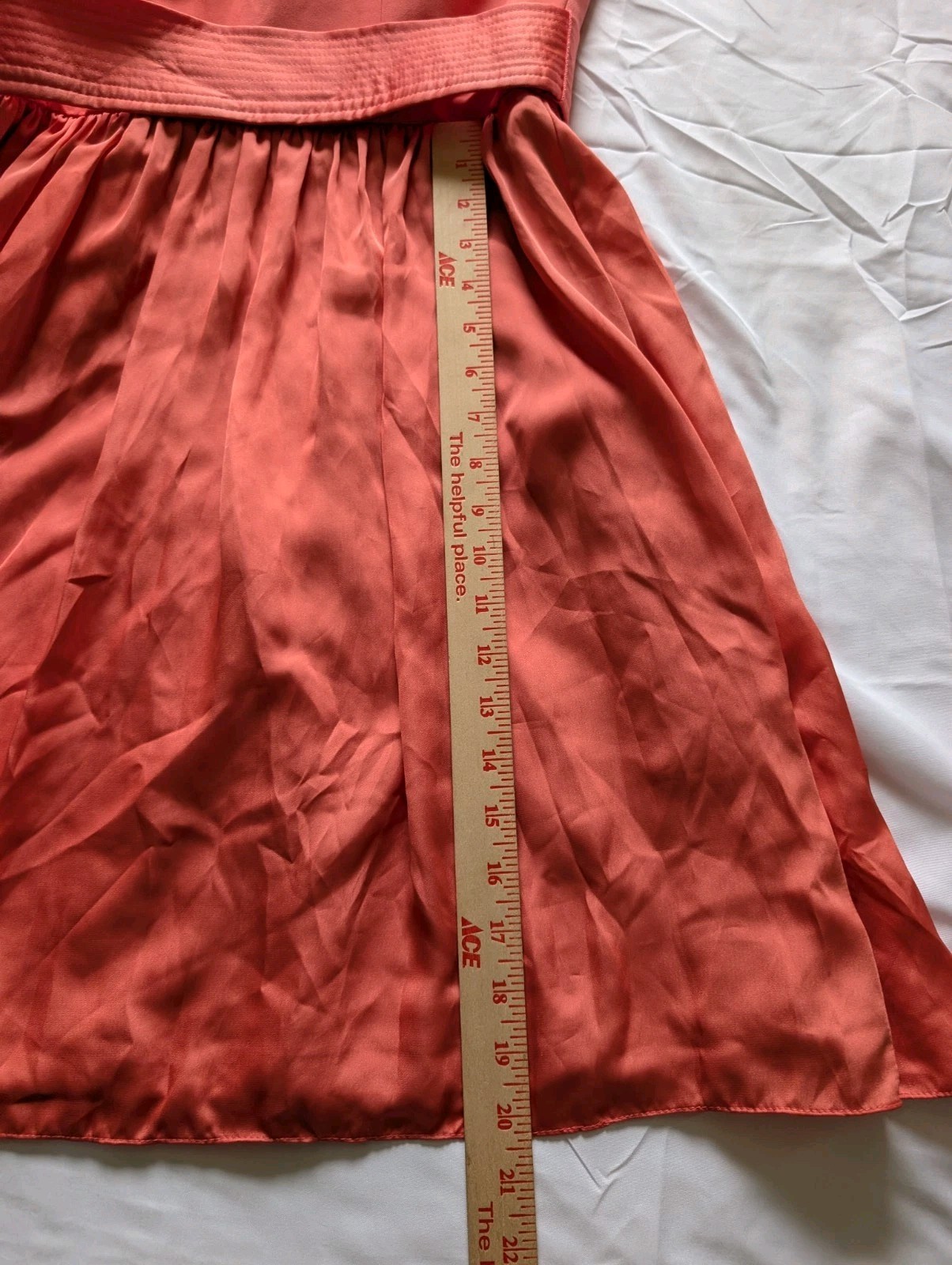 White by Vera Wang Sunset Halter V-Neck Prom Formal Bow Dress Sash Sz 8