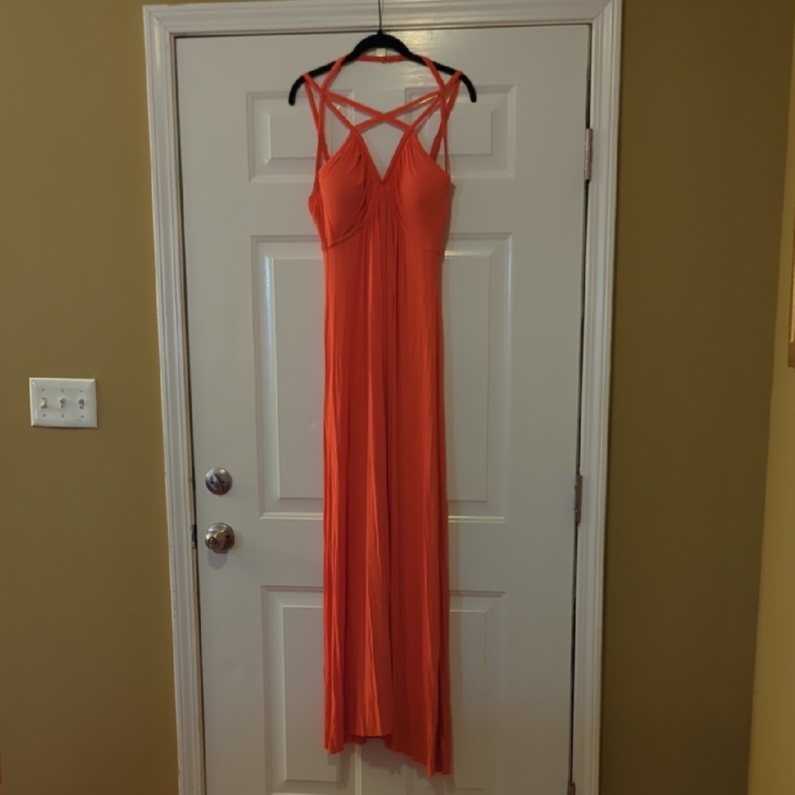 Seafolly Australia Orange Strappy Maxi Dress Size XL