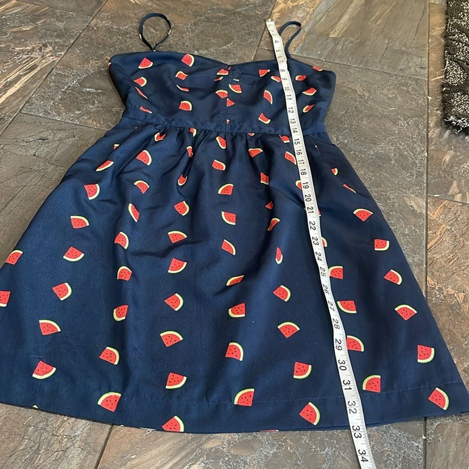 J.Crew Factory printed watermelon cami dress size 00 br br See picture for tear