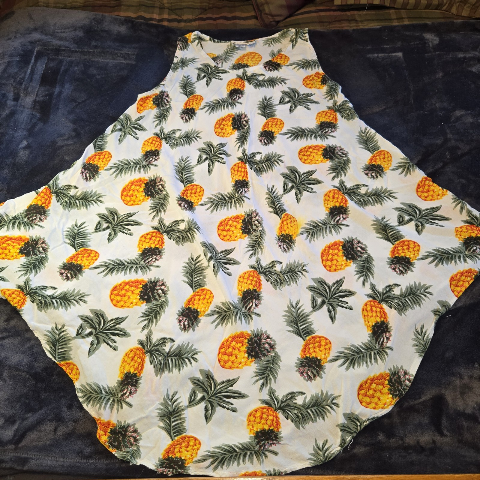 Jessica Taylor Pineapple Flowy One Size Fits All Sun Dress