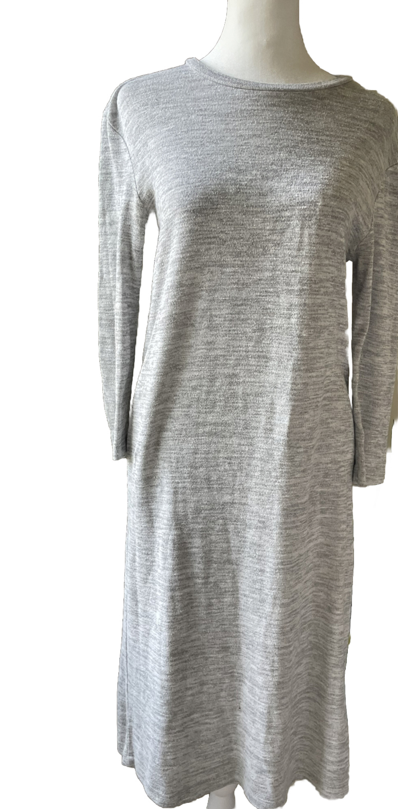 Small Long Sleeve Lightweight Gray Sweater Dress By Forever 21