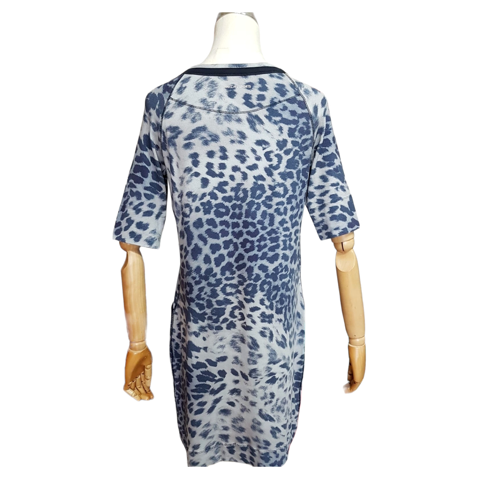 MARC CAIN Sports Leopard Animal Print Elegant Casual Cotton Stretch Dress Sz 6