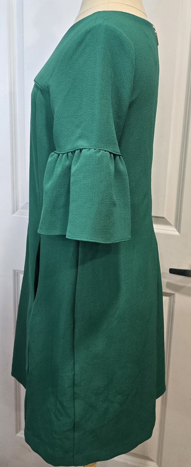 J Howard Womens Dress Size 6 Emerald Kelly Green Front Pockets Zipper Excellent