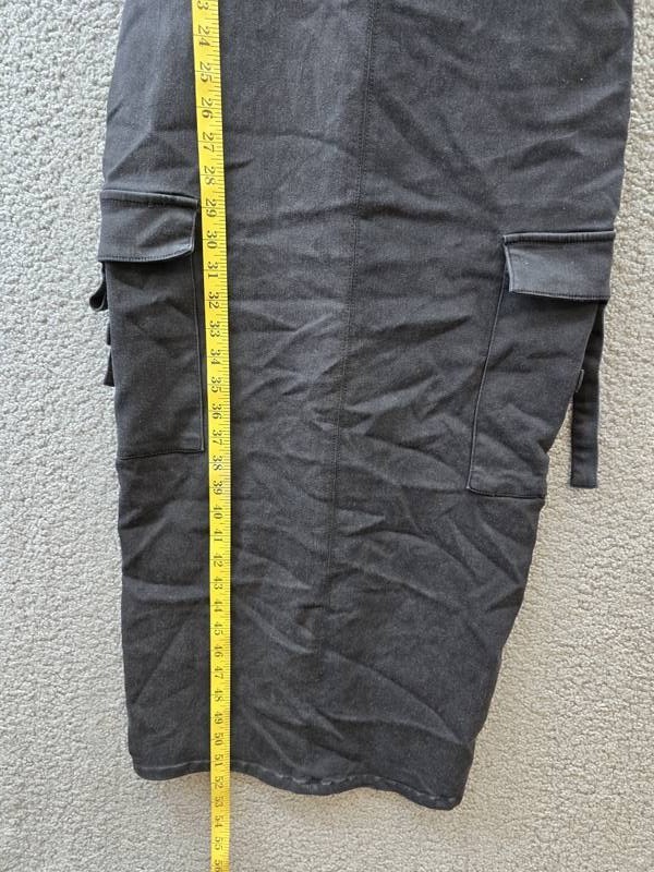 Tinseltown Sleeveless Cargo Bodycon Dress Juniors M Washed Black Zip Closure