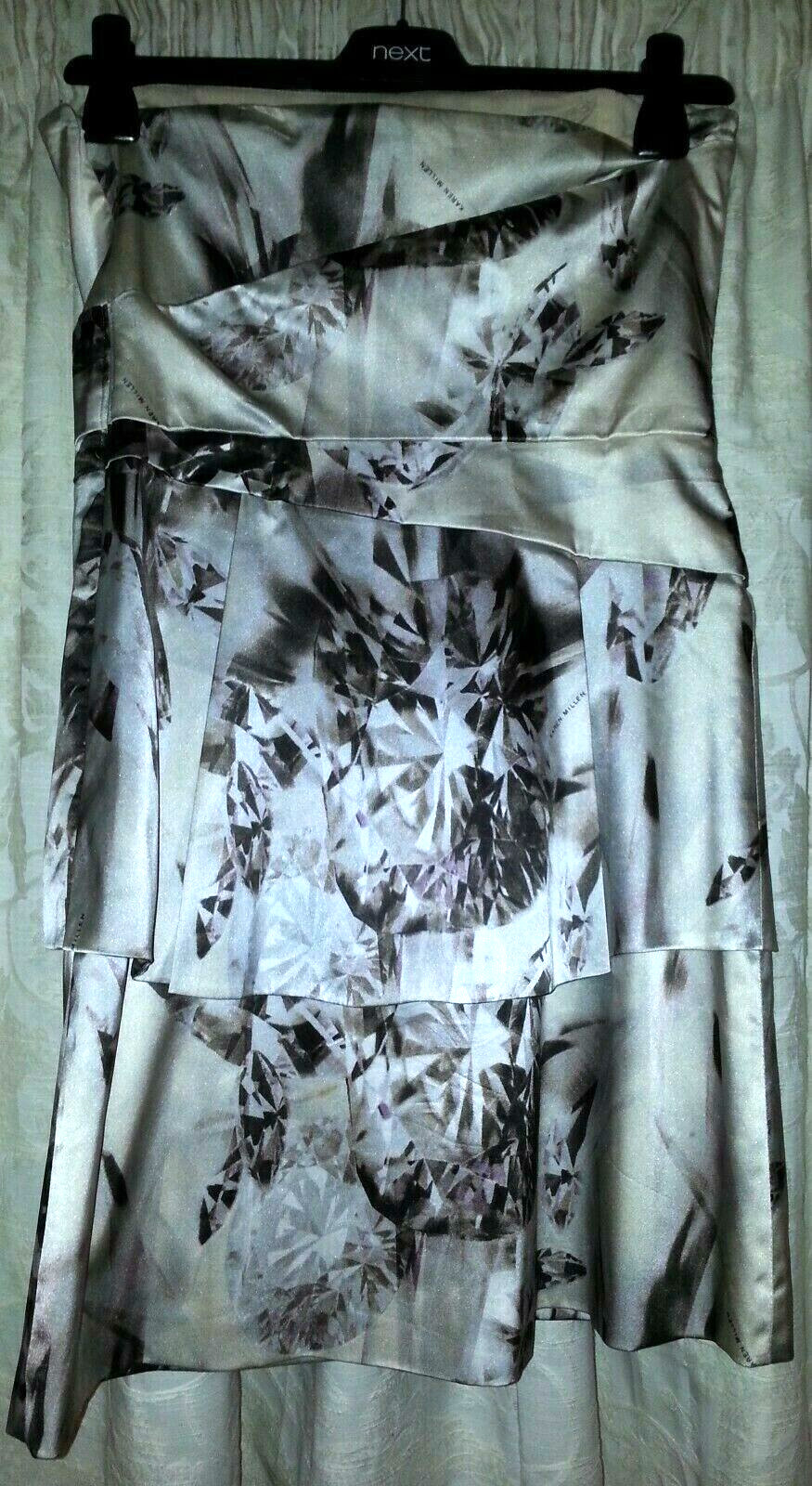 Karen Millen Cream Silk Bustier Cocktail Party Dress. UK Size 8