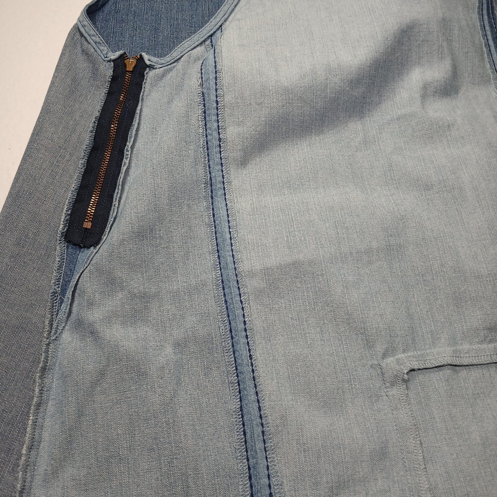 Chelsea & Violet Chambray Blue Sleeveless Pullover Summer Denim Dress Size L