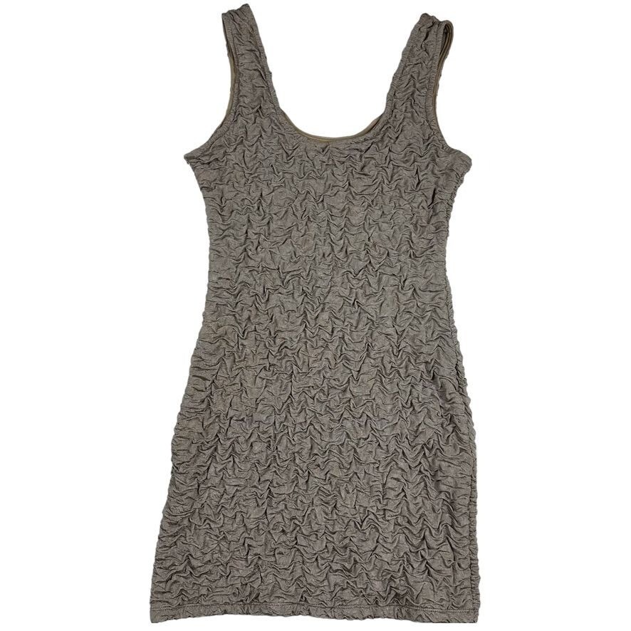 Gracie Womens Textured Taupe Sleeveless Dress Size (M)