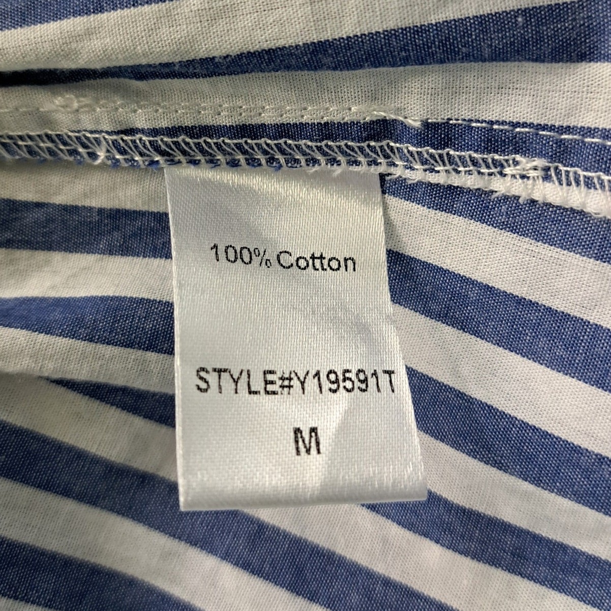 TUCKERNUCK Pomander Place Blue & White Stripe Cotton Poplin Kenzo Dress Medium