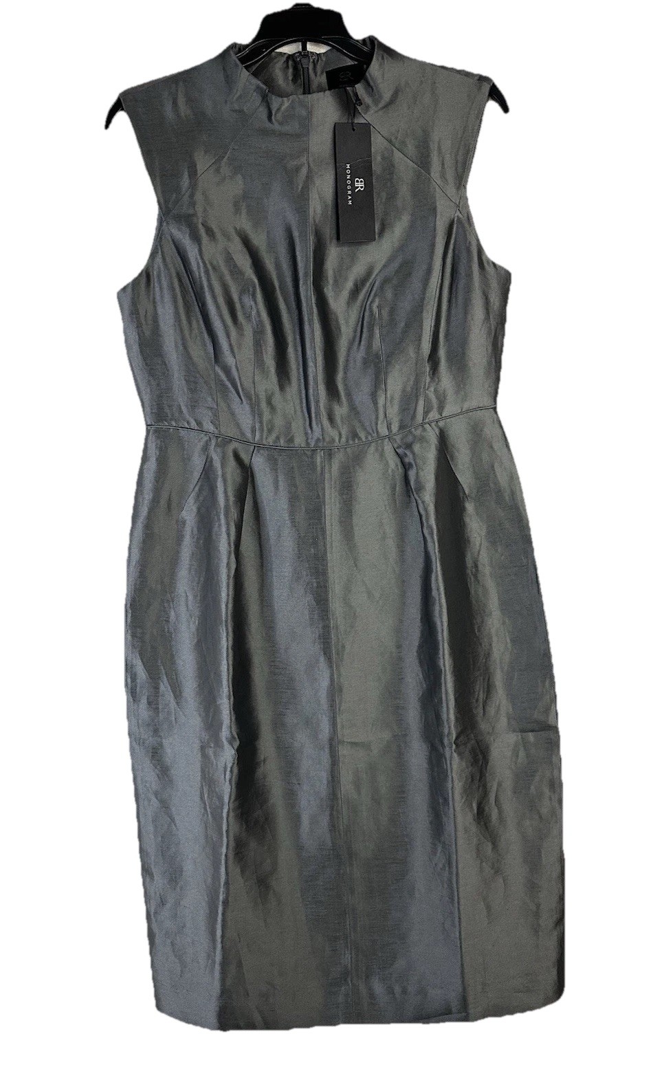 NEW Banana Republic Monogram Metallic Party Cocktail Dress Linen Silk Sz 8 $150