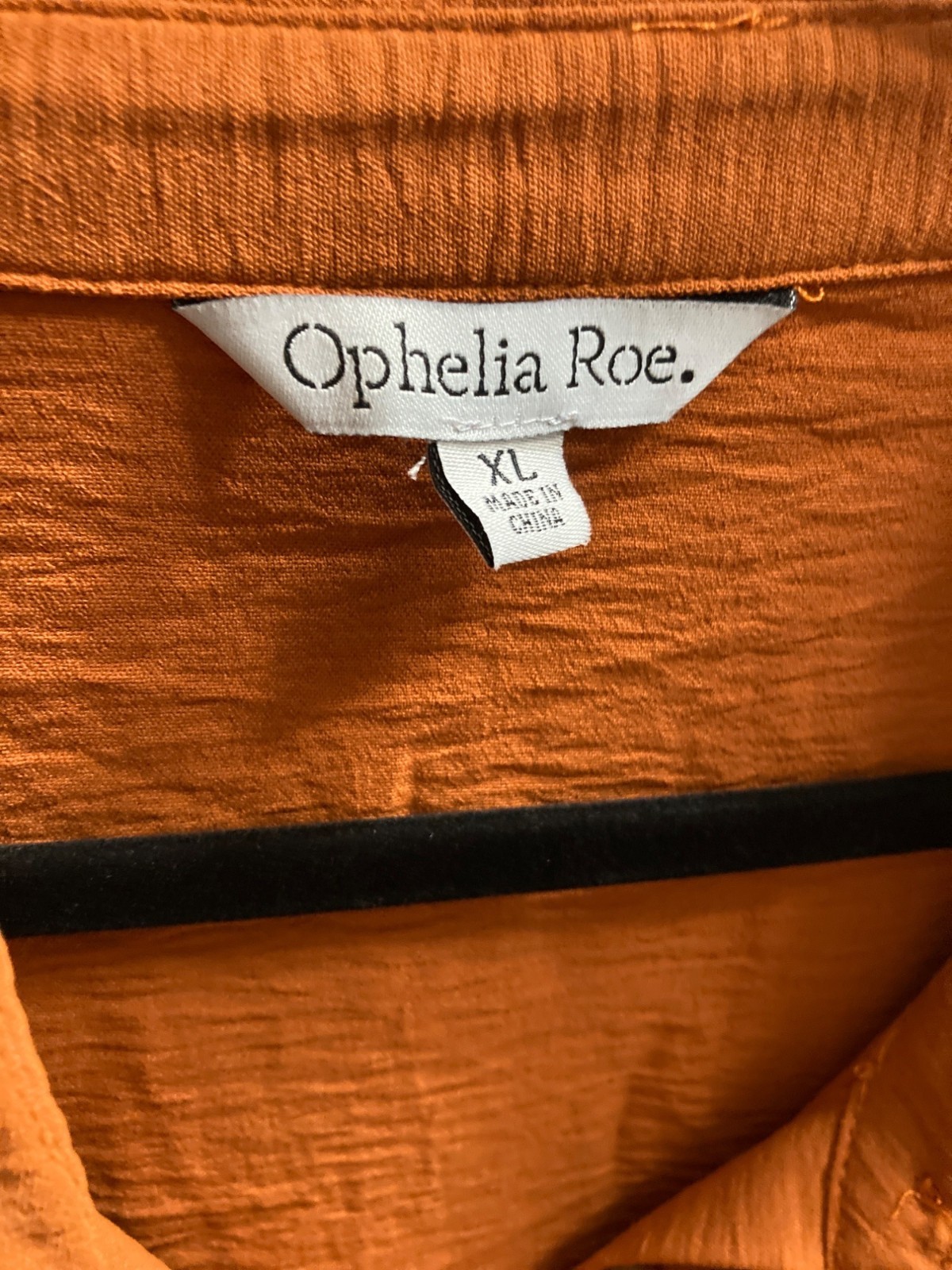 Ophelia Roe Button Front Belted Cinnamon Shirt Dress With Pockets Size Varies