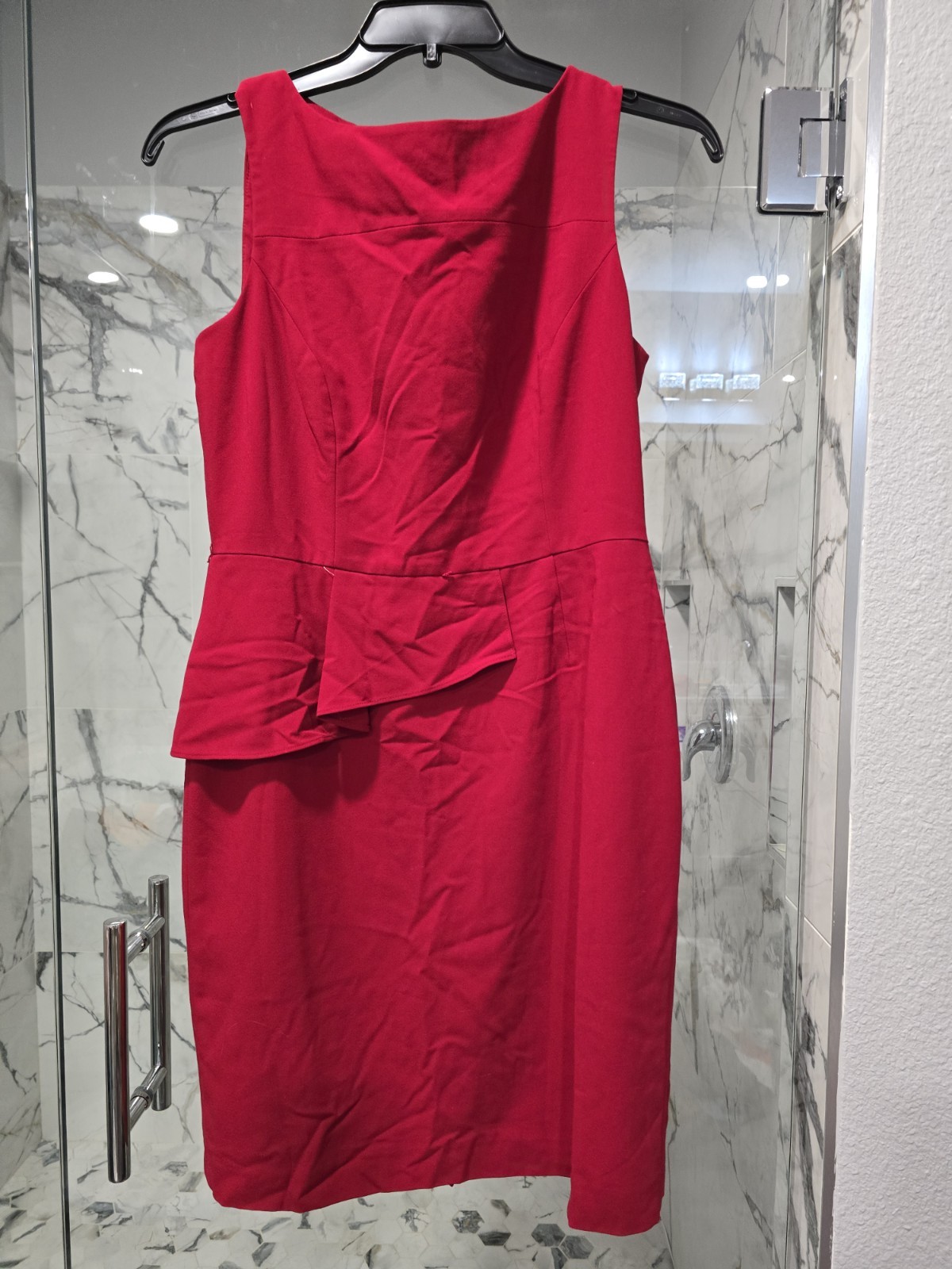 Antonio Melani Red Solid Sleeveless Maxi Knee Length Dress Womens Regular 10