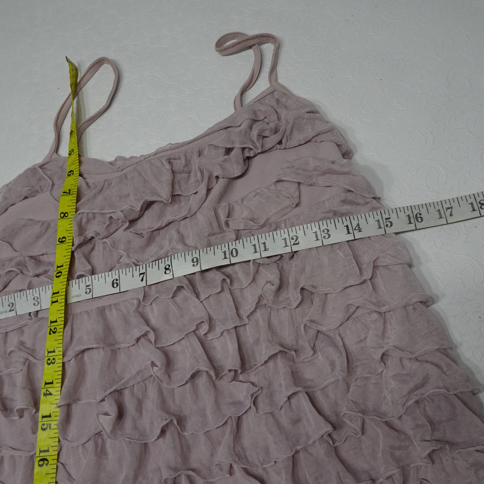 One Clothing Size M Ruffled Layers Spaghetti Straps Shift Short Dress