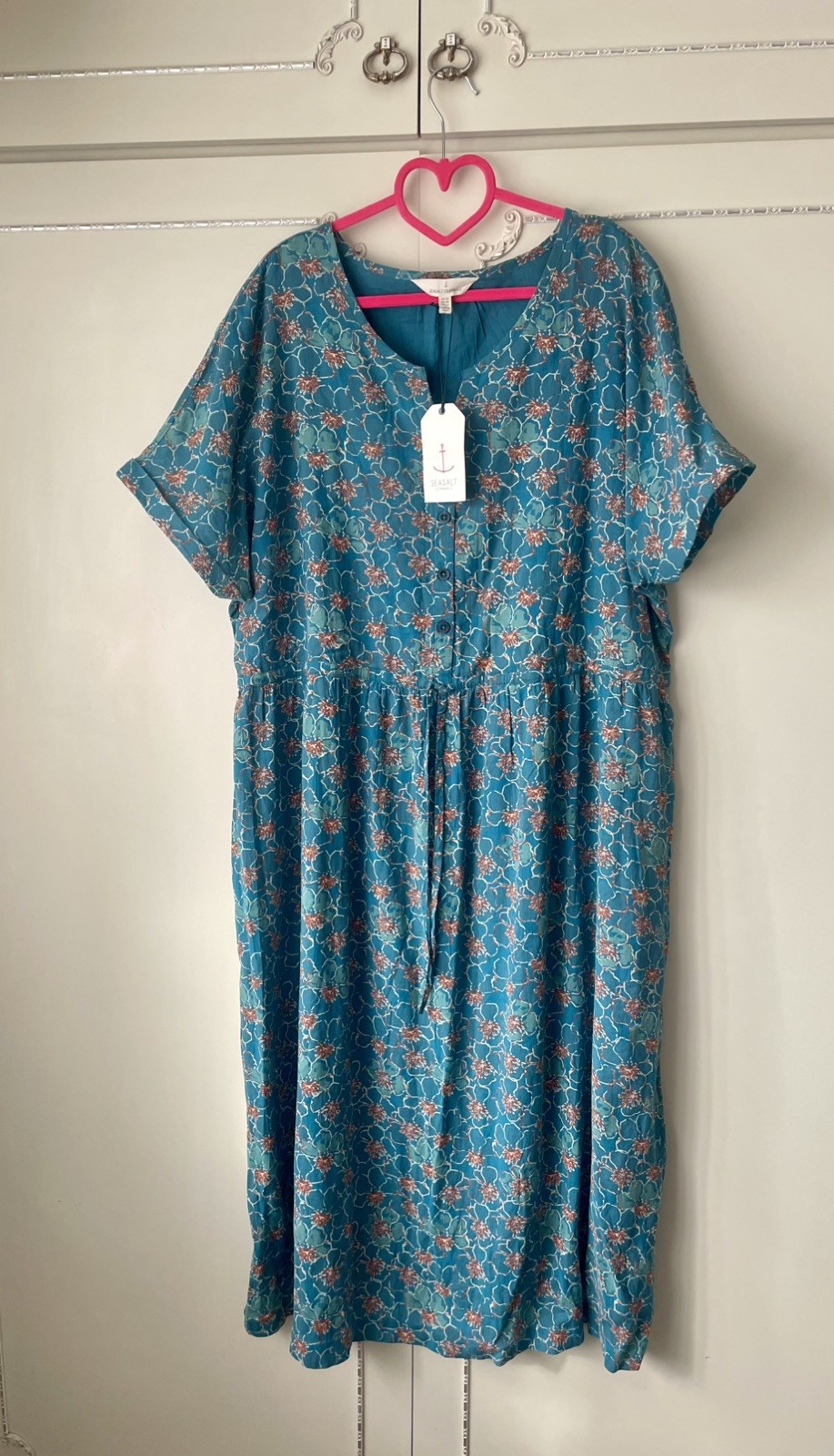 💝 Seasalt ” TRUE NOTE ” Short Sleeve Dress Size 20 NEW