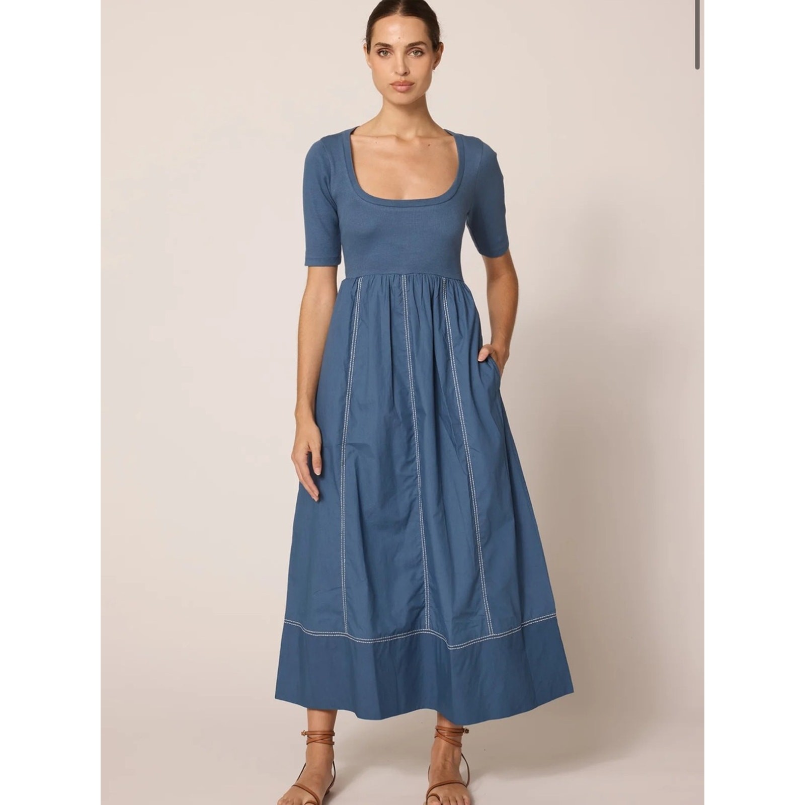 Cleobella Luna Ankle Dress in Bluefin S