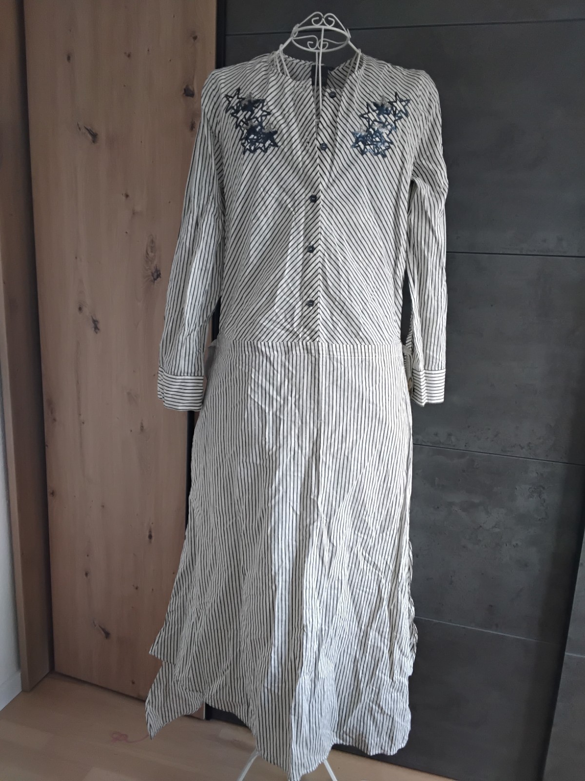 Lorena Antoniazzi long dress size 40, multi-colored, striped, cotton NP €500