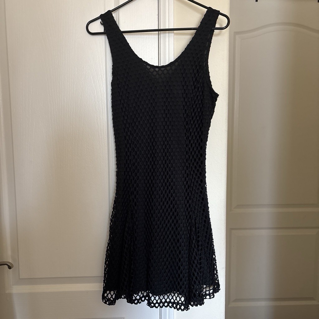 Bar III women’s Short Net Black Mini Dress Medium