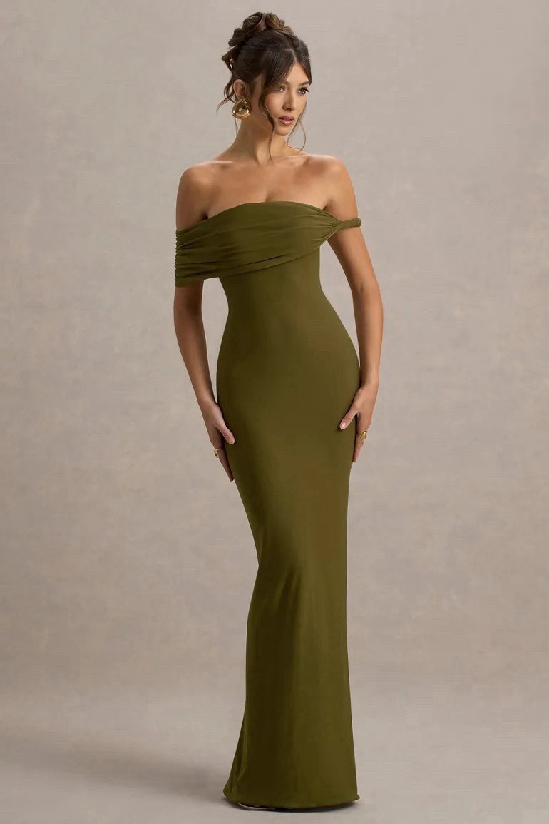 club london – green twisted maxi dress size US 6