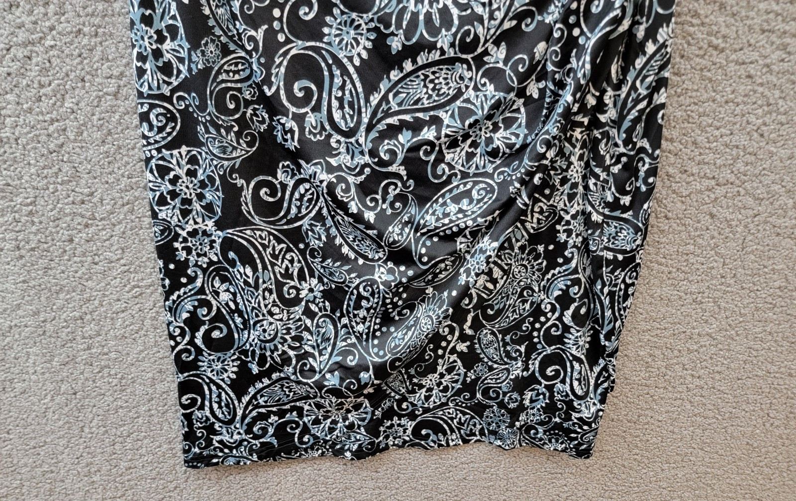NY Collection Plus Size Elbow Sleeve Side Pleat Dress Womens 1X Verbena Pullover