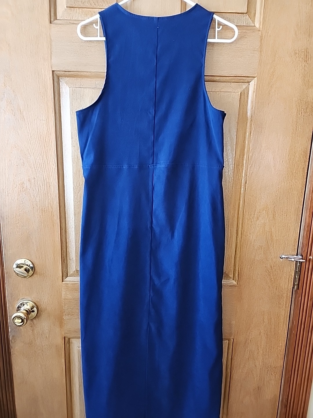 VTG Casual Corner Annex Brushed Cotton Navy Jumper Dress Modest Sz 6 Long NWT