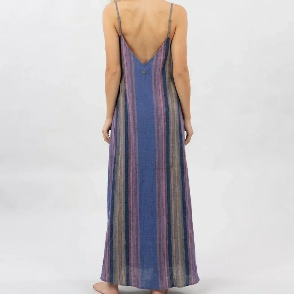 Rip Curl Junior’s Golden Days Maxi Dress, Blue Multi, Small