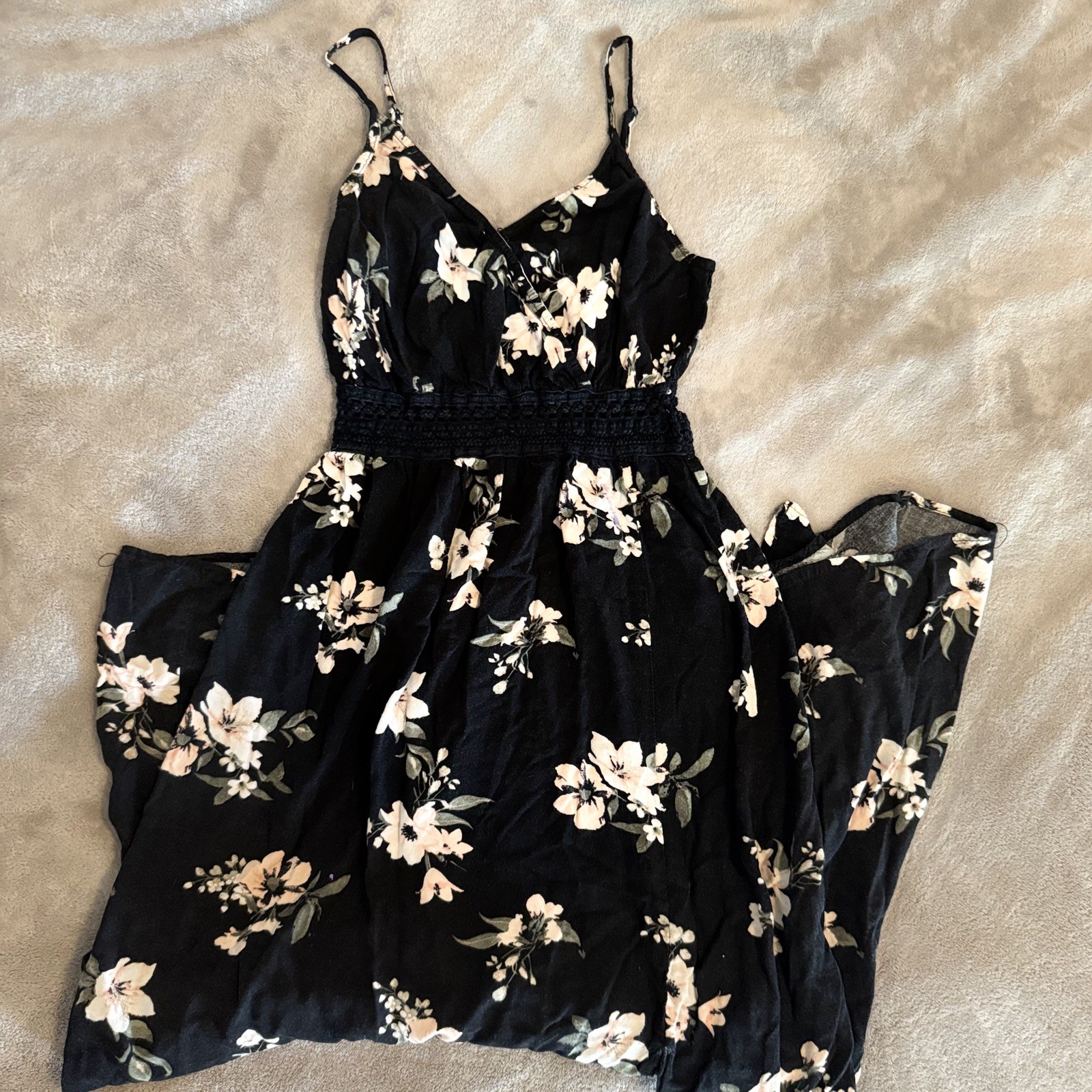 J For Justify Women’s Long Dress Strapless Black Floral Size Small