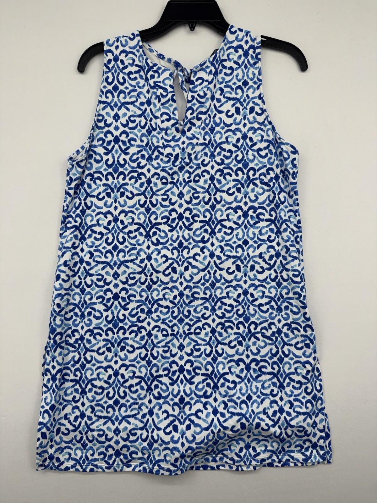 Tommy Bahama Blue/White Floral Sleeveless Shift Dress/shorts Size Medium