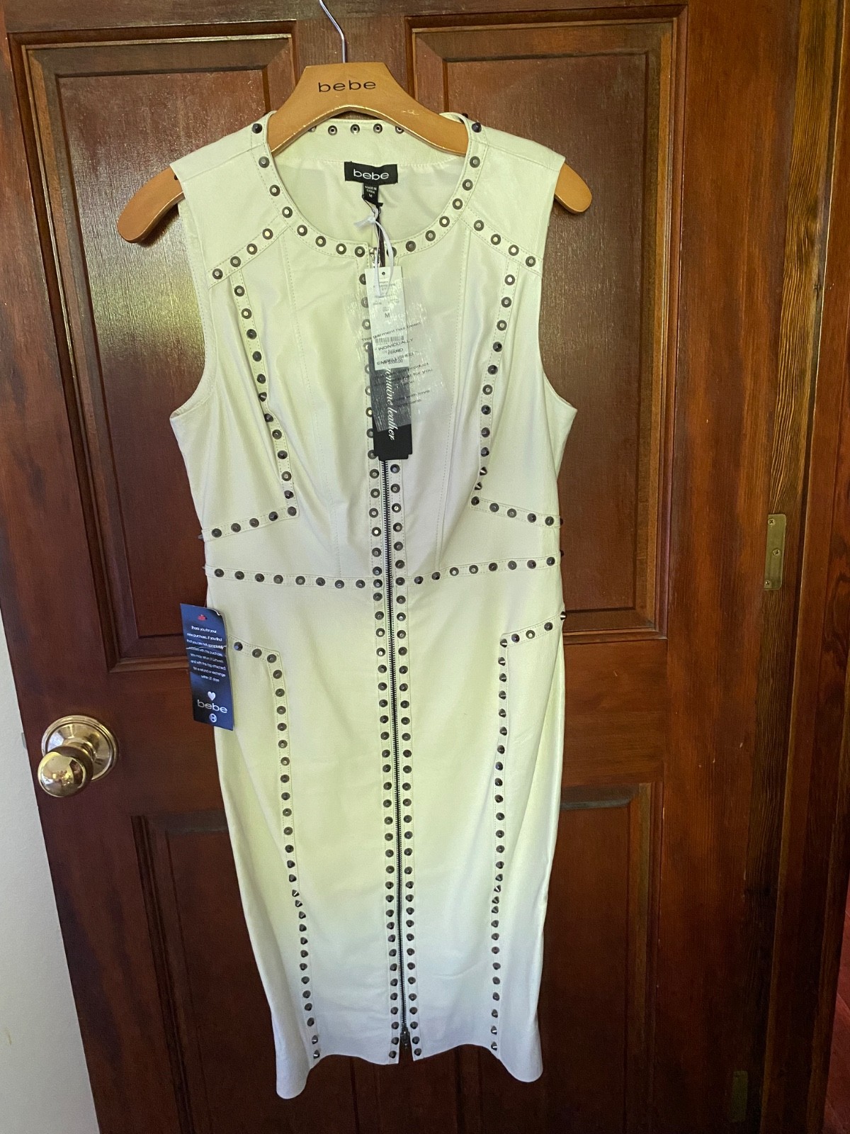Bebe Studded Leather Women Dress