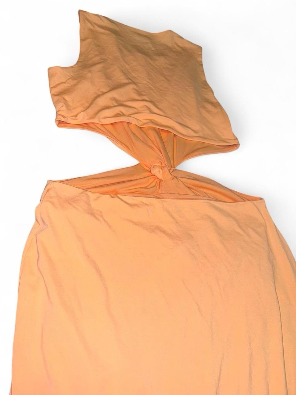Express Peachy Orange Maxi Dress with Cut Outs in Front & Back, NWT Size XL