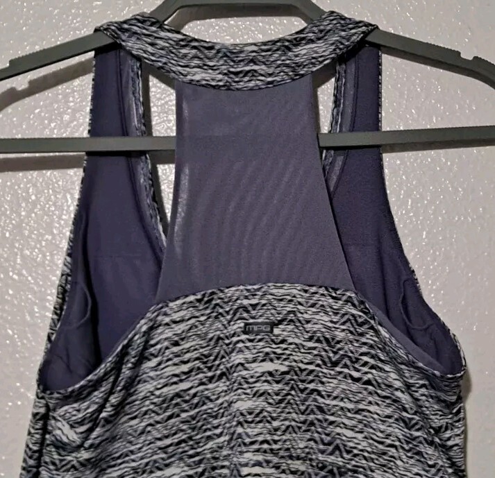 MPG Sport Mondetta Performance Gear Travel Dress White/Gray Sleeveless Sz Small