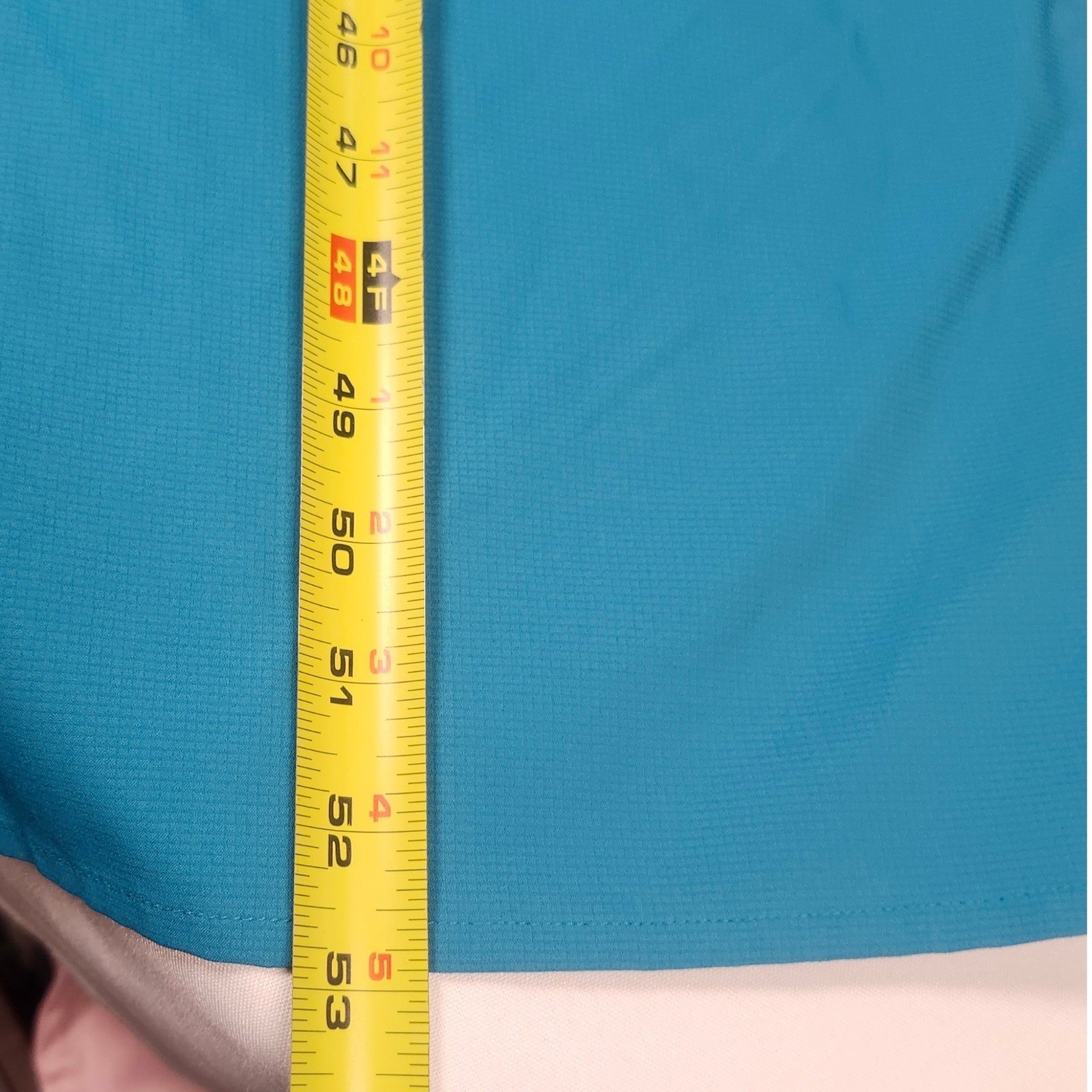 Coolibar Espanola Way Button Front Midi Dress Size Med Teal UPF 50 Casual Resort