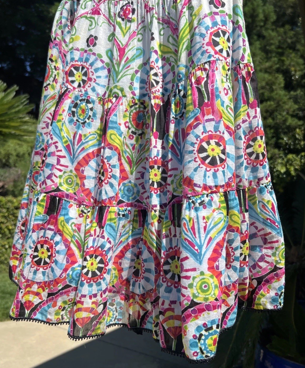 Vintage Nanette Lepore Cotton Silk Lightweight Sleeveless Belt Sundress Dress 6